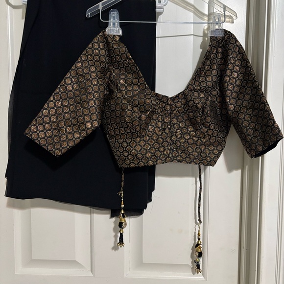 New beautiful Georgette  saree with matching designer blouse 36 inc bust - Picture 9 of 11